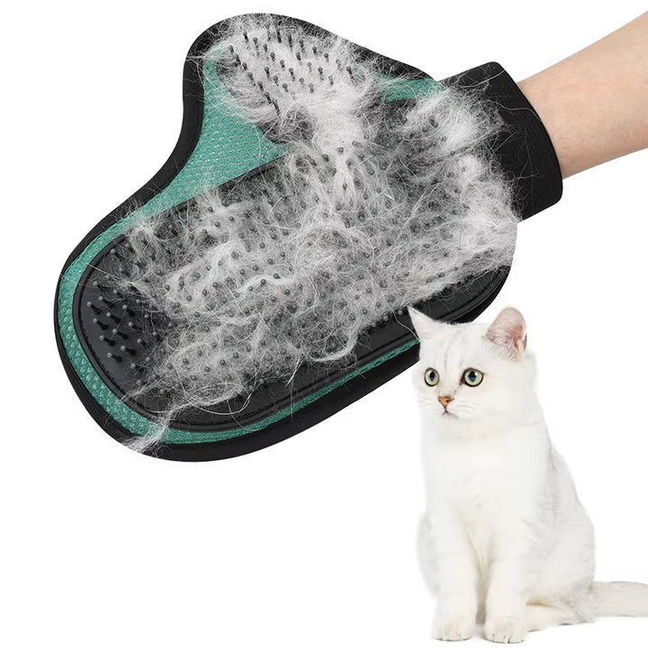 Cat & Dog Hair Removal Glove Silicone Grooming & Bath Massage Brush