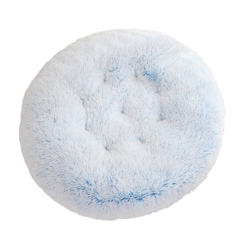 Round Pet Mat Plush Warm Sleep Dog Bed
