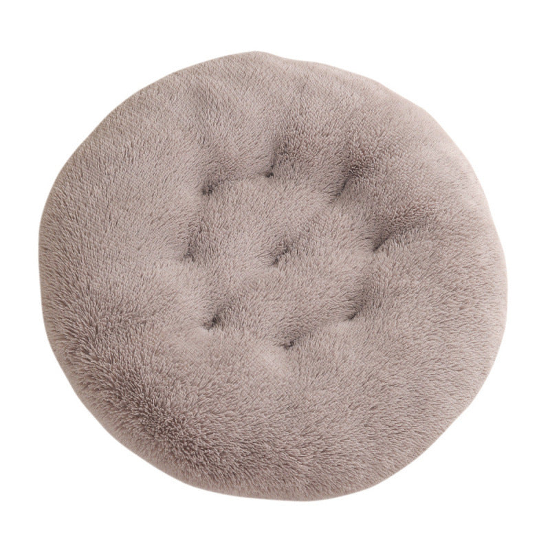 Round Pet Mat Plush Warm Sleep Dog Bed