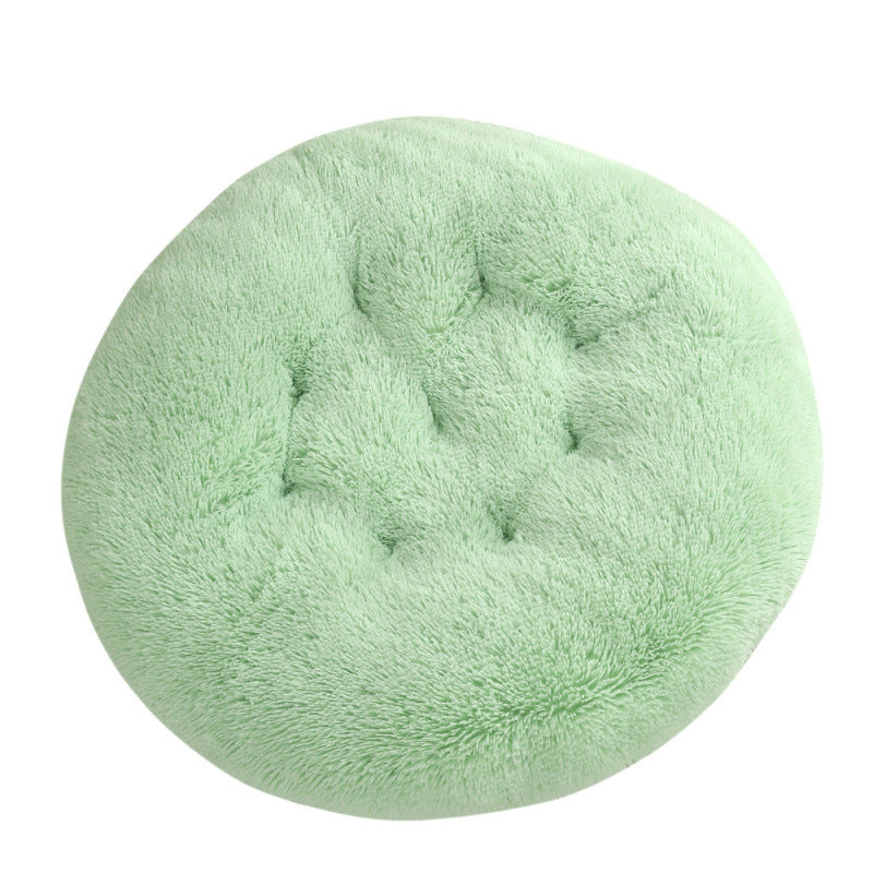 Round Pet Mat Plush Warm Sleep Dog Bed