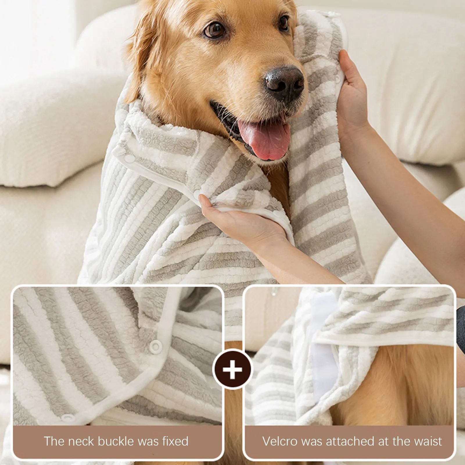 Ultra-Absorbent Dog Bath Towel Quick-Dry, Thickened for All Sizes
