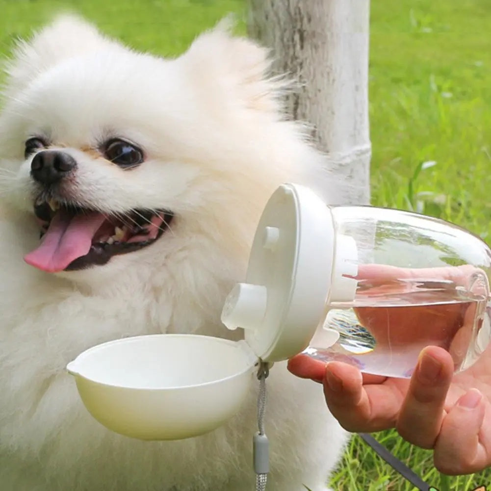 Portable Pet Water Bottle Drinking Cup Feeding Bowl