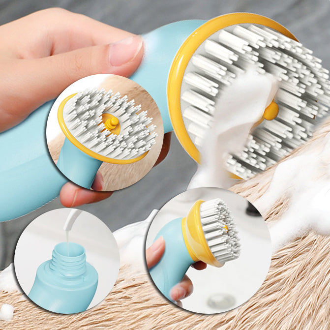 Handheld Pet Bath Brush Hair Grooming & Cleaning Tool for Dogs