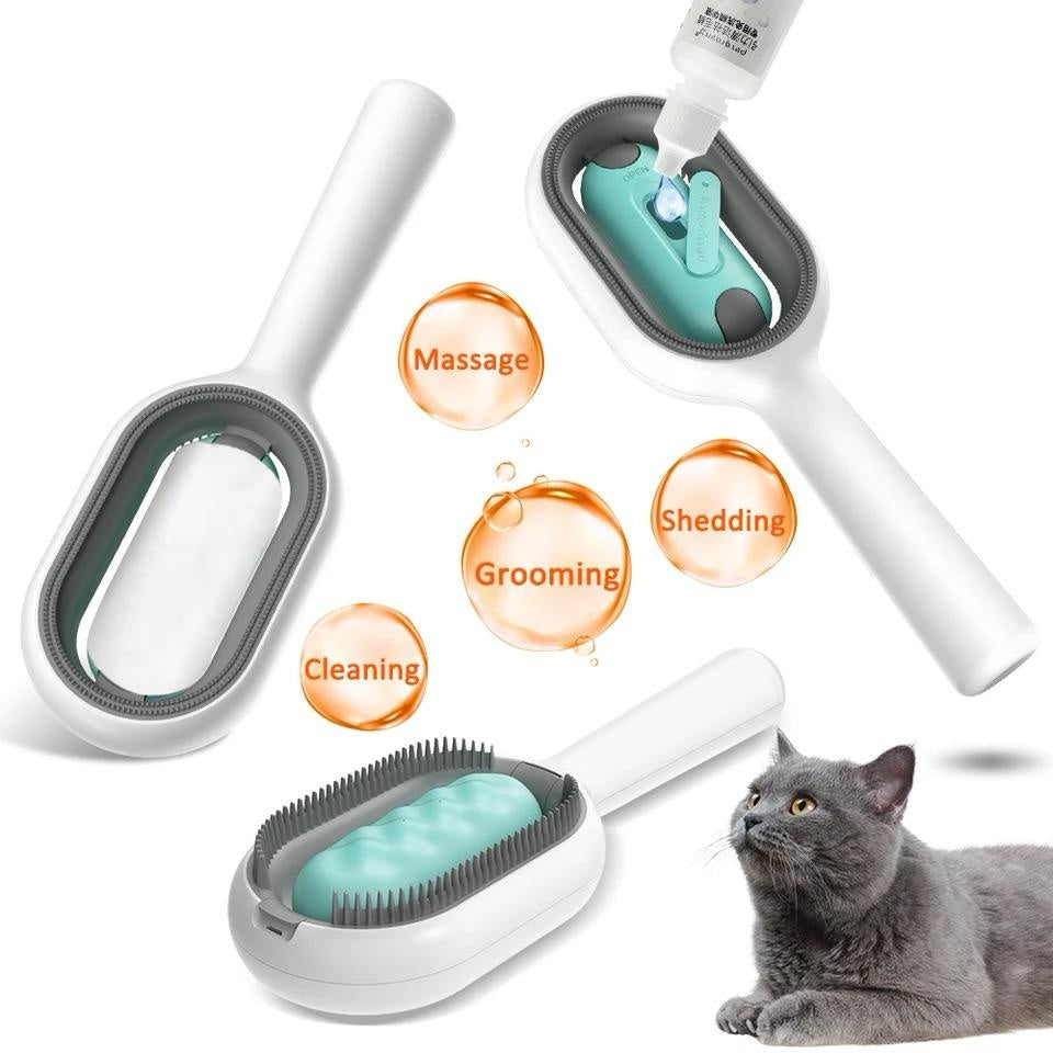 Pet Dematting & Grooming Brush Hair Removal Comb for Dogs & Cats