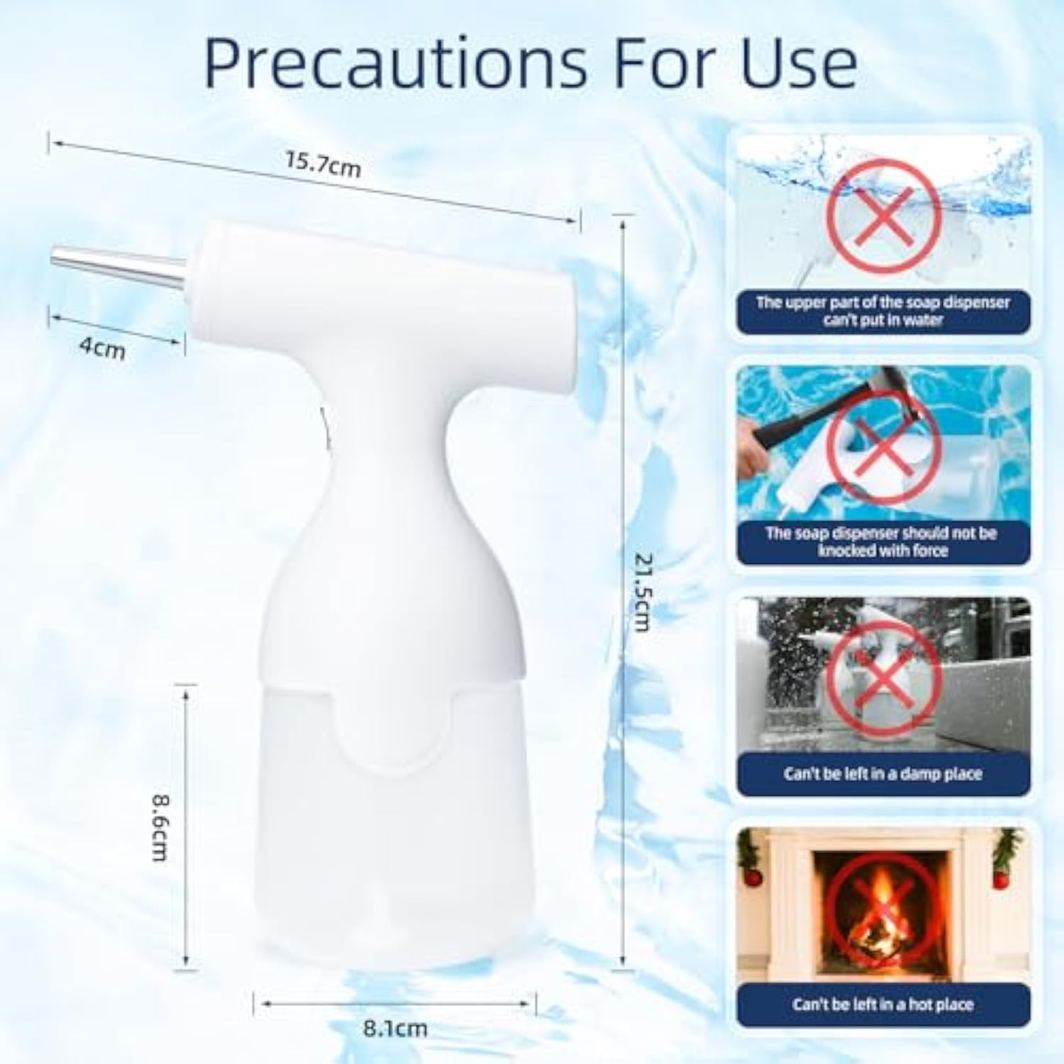 Electric Pet Foam Soap Dispenser Rechargeable USB for Dog Bath & Kitchen