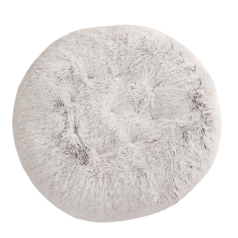 Round Pet Mat Plush Warm Sleep Dog Bed