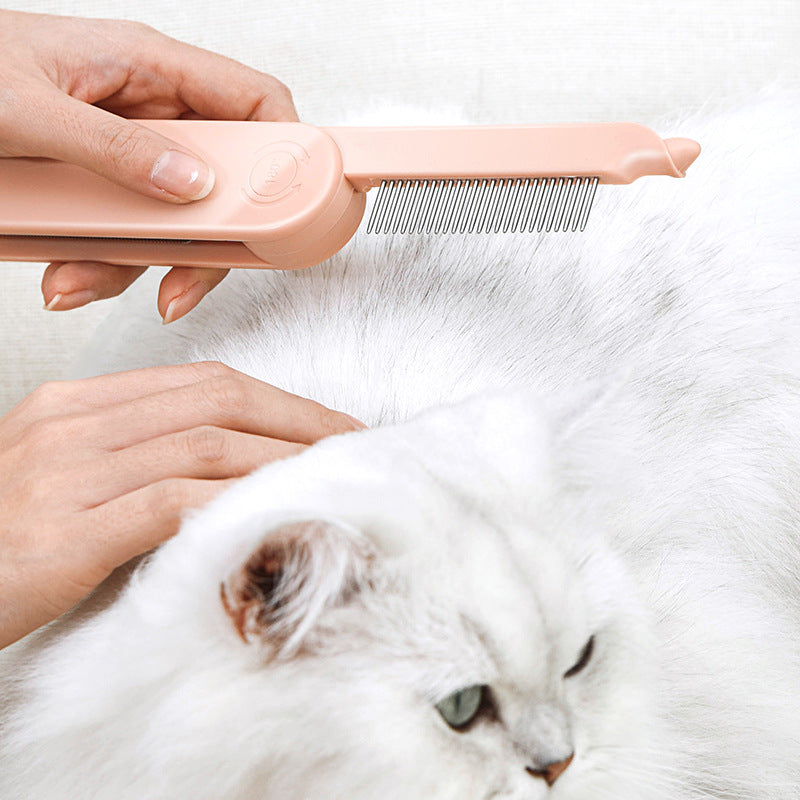 Pet Dematting Comb Grooming & Hair Removal Brush for Dogs & Cats