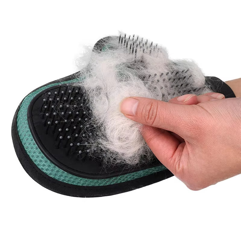 Cat & Dog Hair Removal Glove Silicone Grooming & Bath Massage Brush